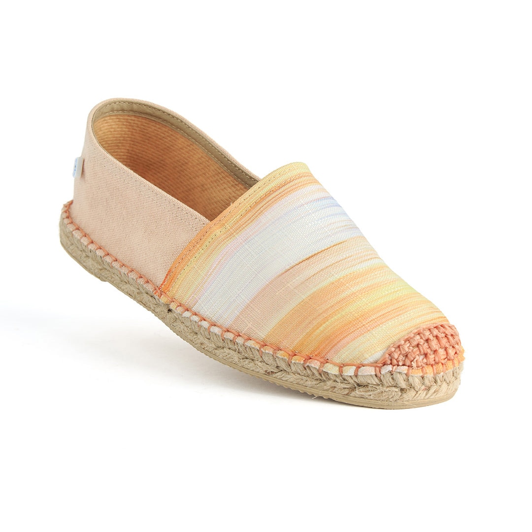 Alpercatas vegan de senhora laranjas com padrão frontal gradiente Laranja-2