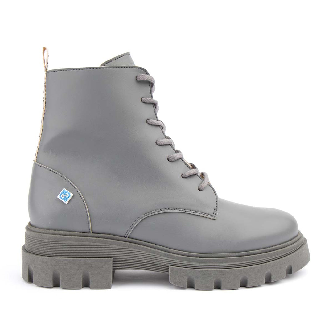 Imagem 0 de Botins de senhora vegan cinzento estilo militar