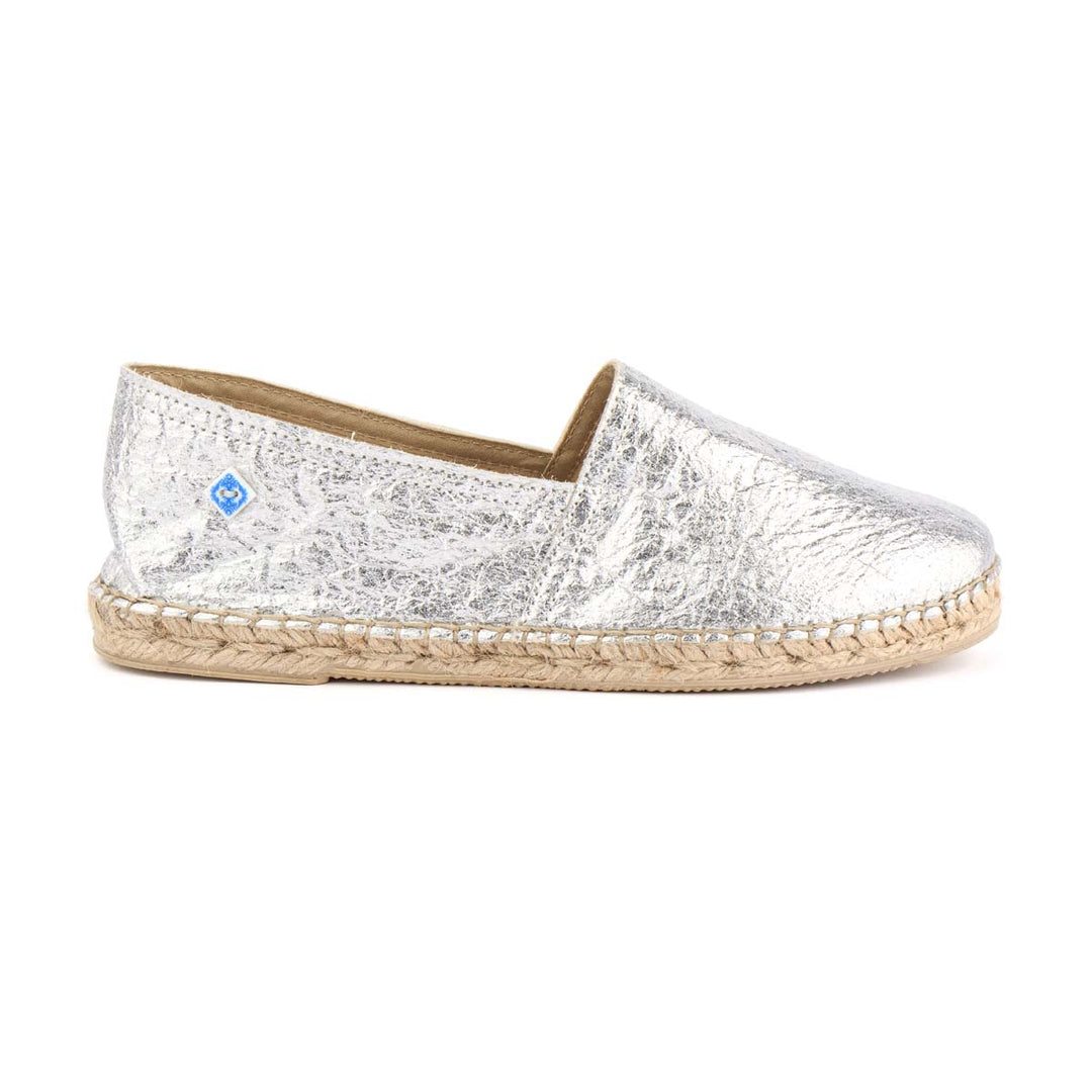 Imagem 0 de Espadrille vegan prateado de senhora feita com piñatex
