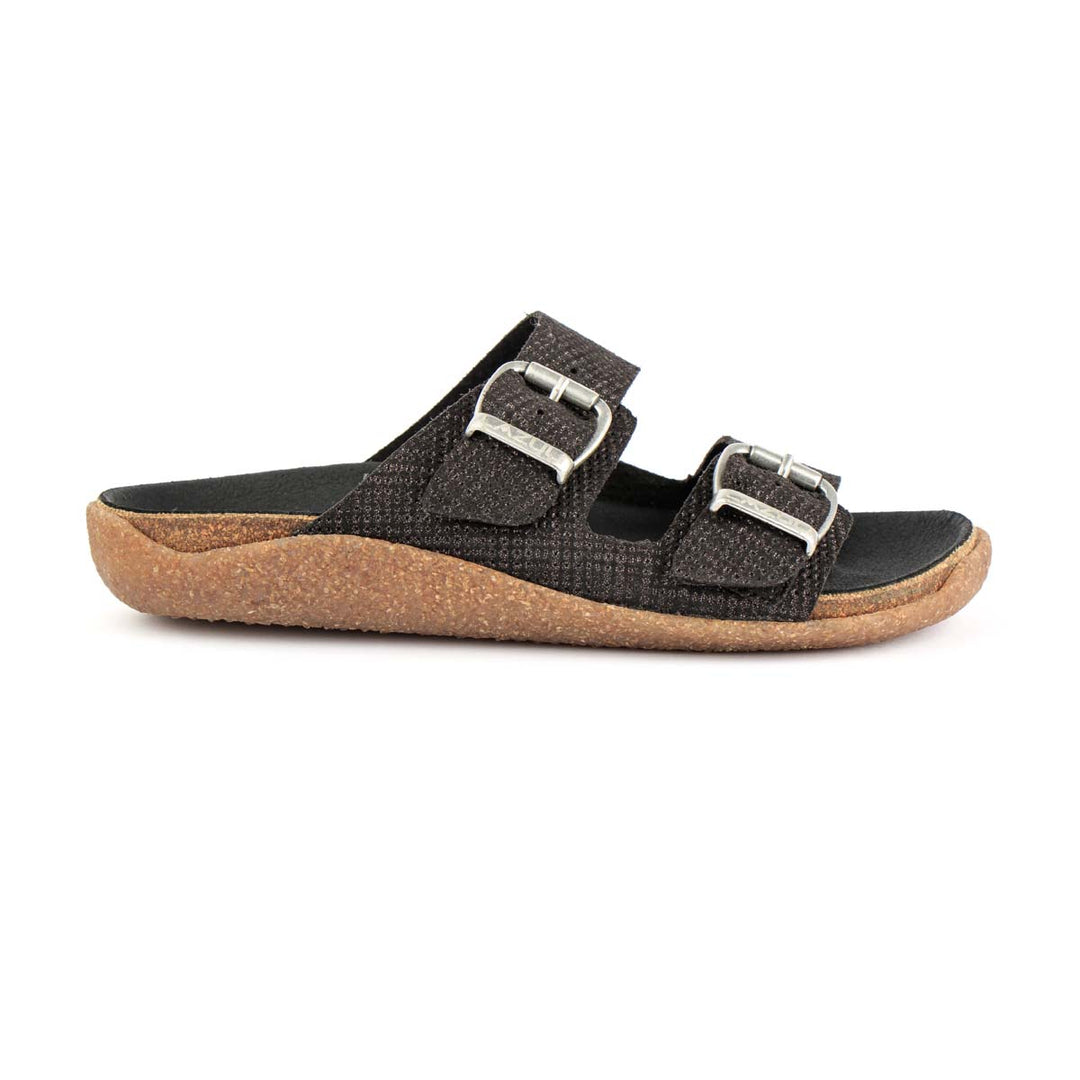 Imagem 0 de Sandália vegan preta de senhora com plantar de cortiça