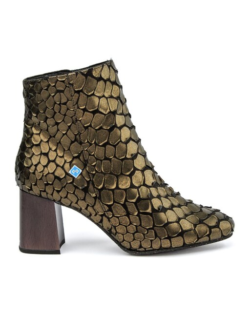 Imagem 0 de Botins Vegan com Efeito Escamado - Dourado