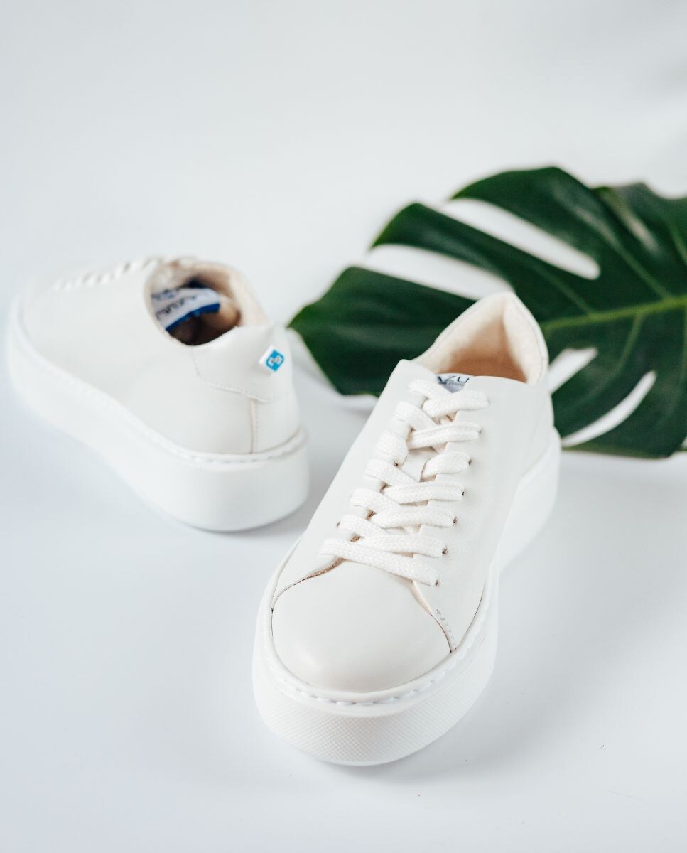 Sapatilhas Vegan Feitas com Residuos de Chá - Branco Branco-2
