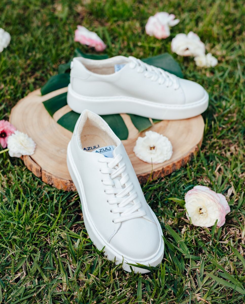 Sapatilhas Vegan Feitas com Residuos de Chá - Branco Branco-4