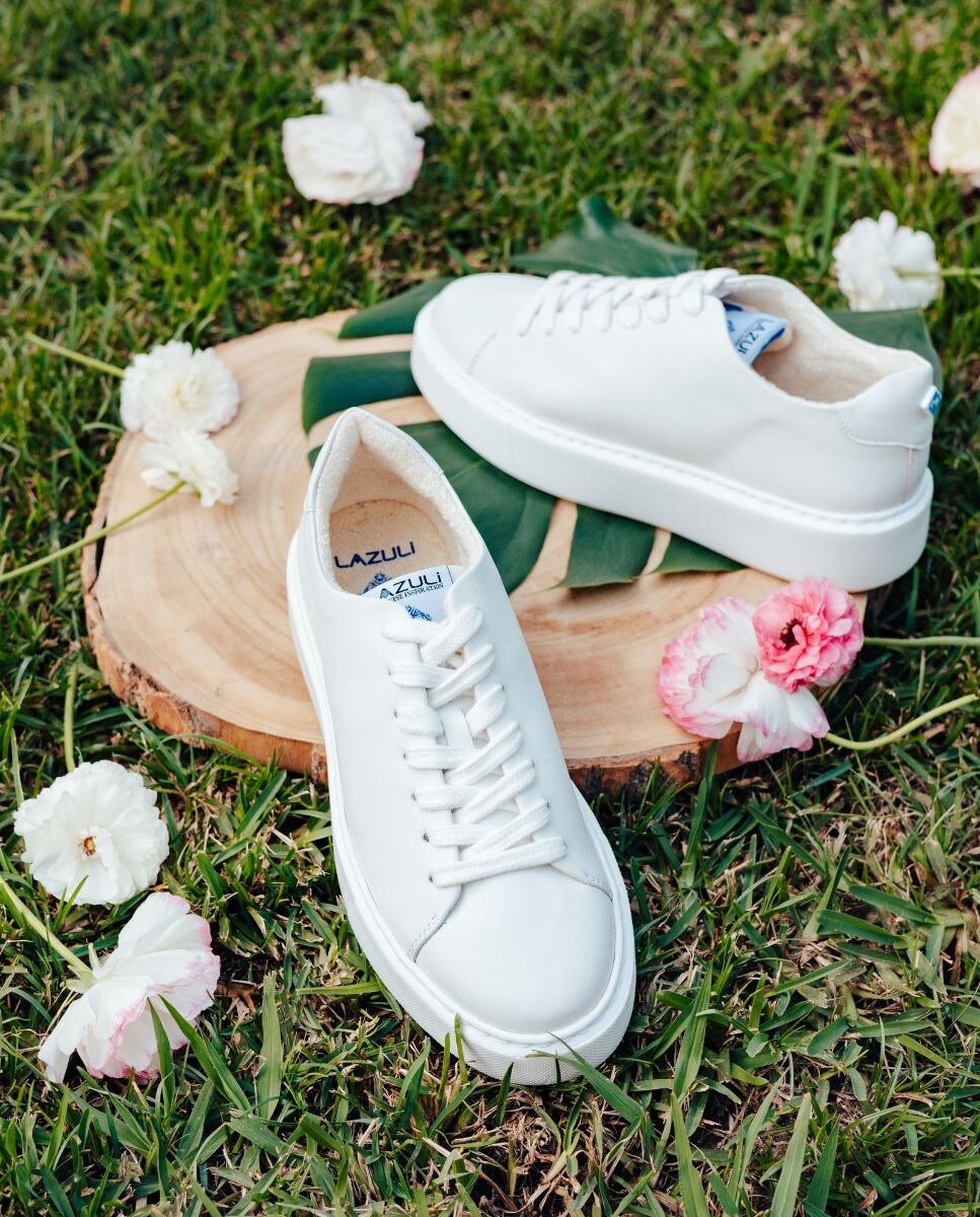 Sapatilhas Vegan Feitas com Residuos de Chá - Branco Branco-5