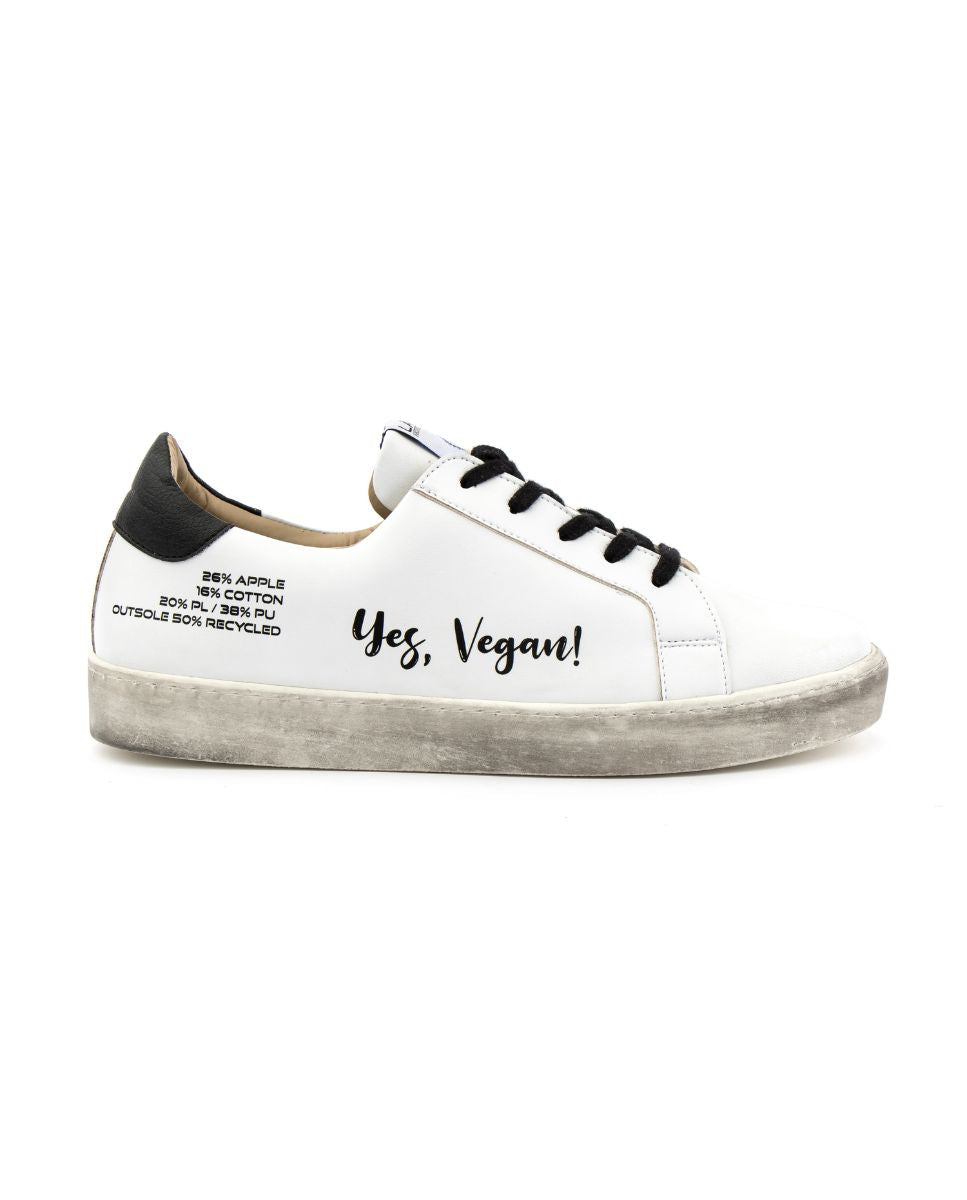 Imagem 0 de Sapatilhas Vegan com Frases na Lateral - Branco