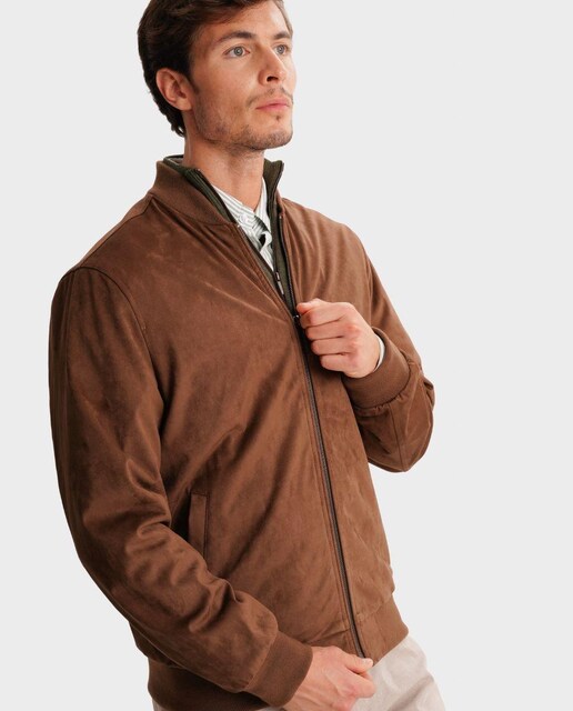 Imagem 0 de Casaco Estilo Bomber com Fecho de Correr Central e Bolsos