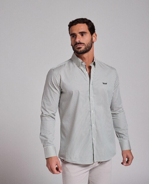 Imagem 0 de Camisa 100% Algodão às Riscas