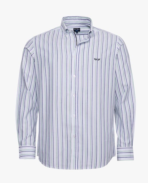 Imagem 0 de Camisa às Riscas de Manga Comprida