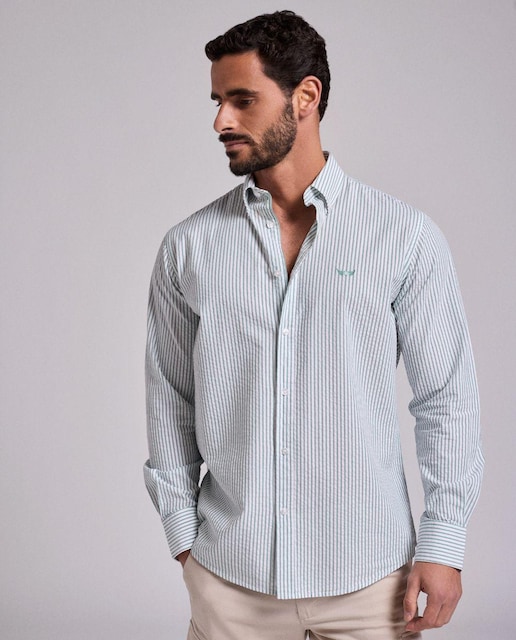Imagem 0 de Camisa 100% Algodão às Riscas