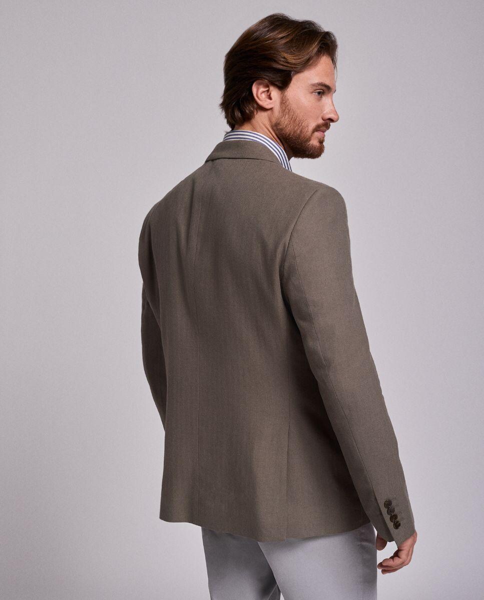 Blazer Regular com Bolsos Frontais e Fecho com Dois Botões Cinzento-2