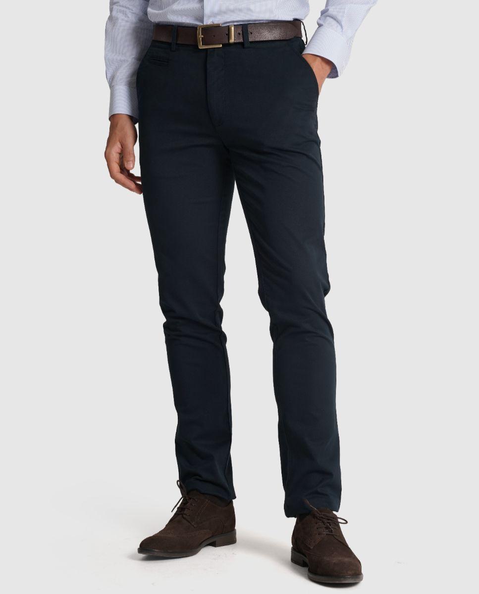 Imagem 0 de Calças Chino com Presilha de Corte Ajustado