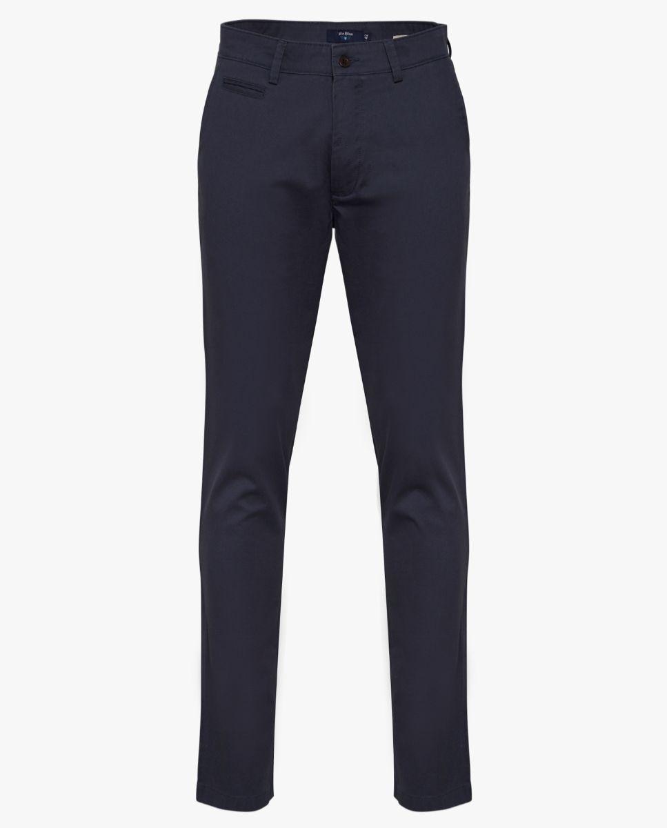 Imagem 0 de Calças Chino de Corte Regular em Azul-marinho