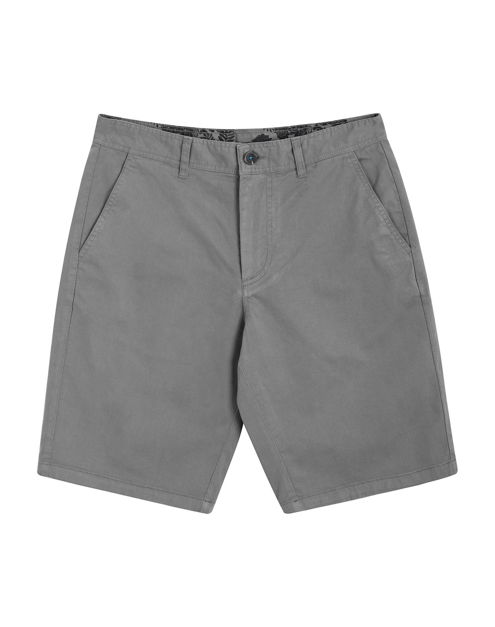 Calções Bermudas em algodão orgânico com elastano Cinzento-1