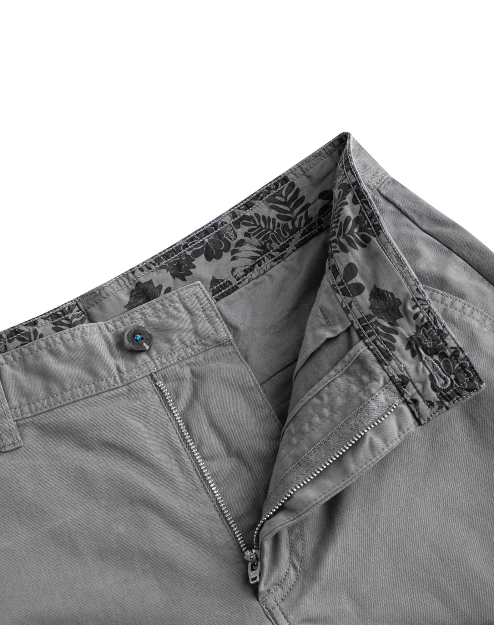 Calções Bermudas em algodão orgânico com elastano Cinzento-2