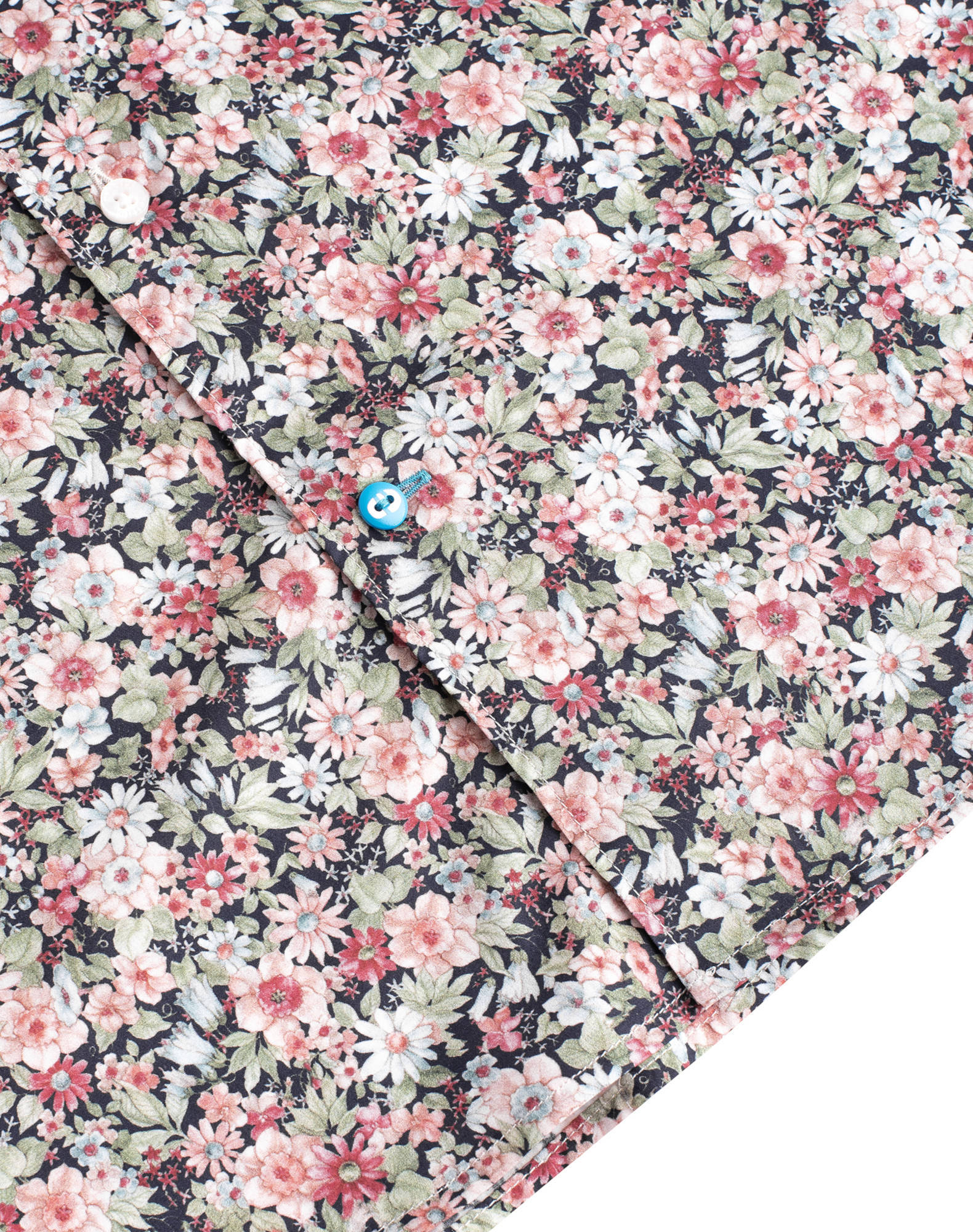 Camisa Floral em algodão Rosa-3