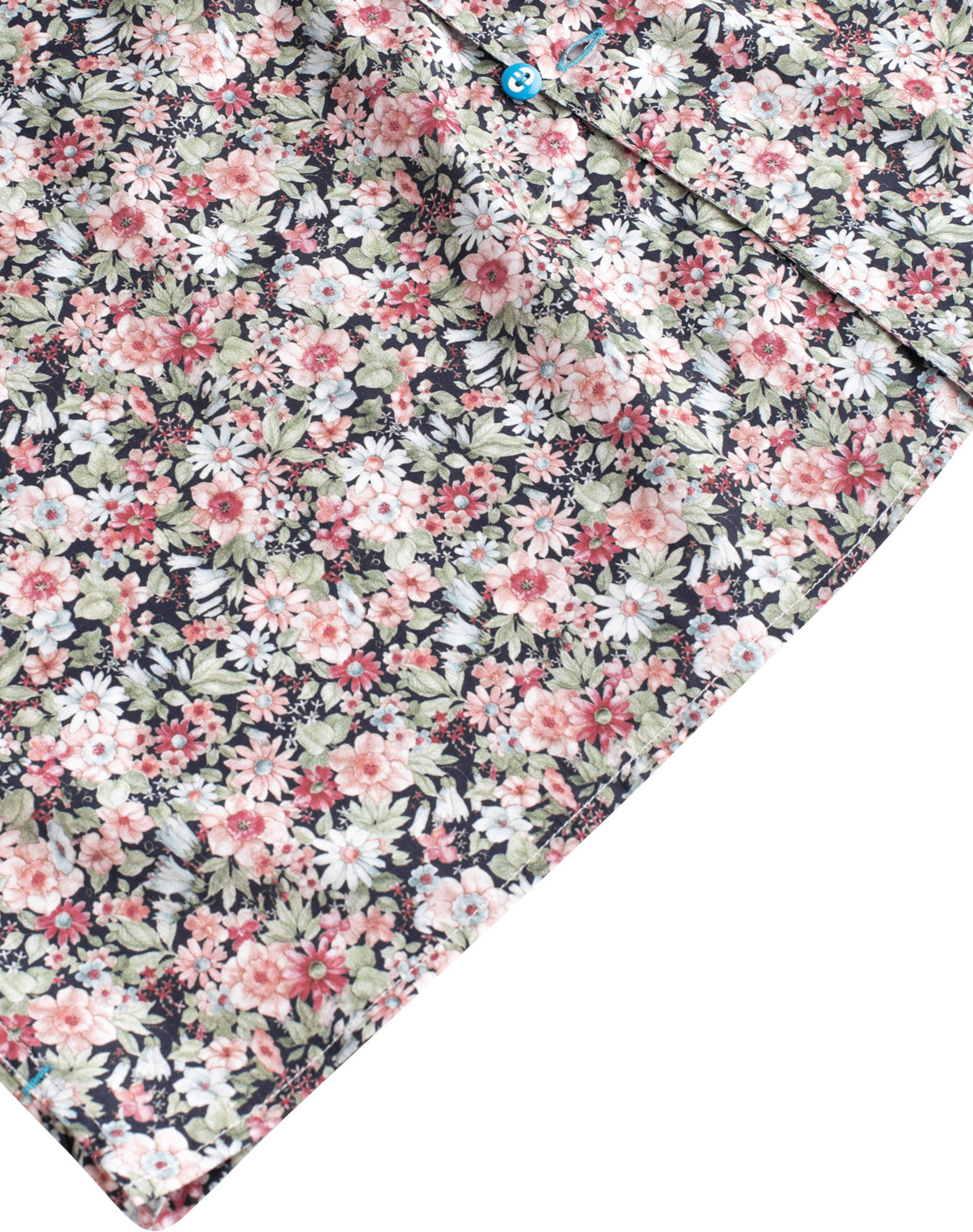 Camisa Aloha Floral em algodão Rosa-3