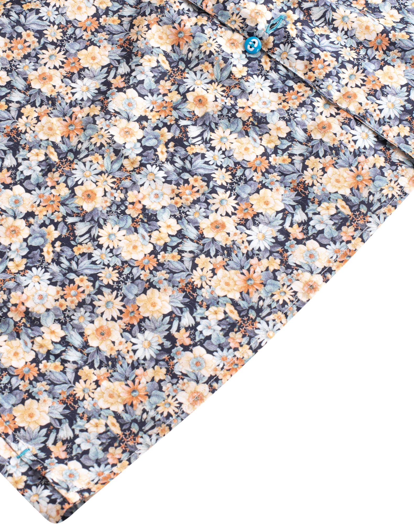 Camisa Aloha Floral em algodão Amarelo-3