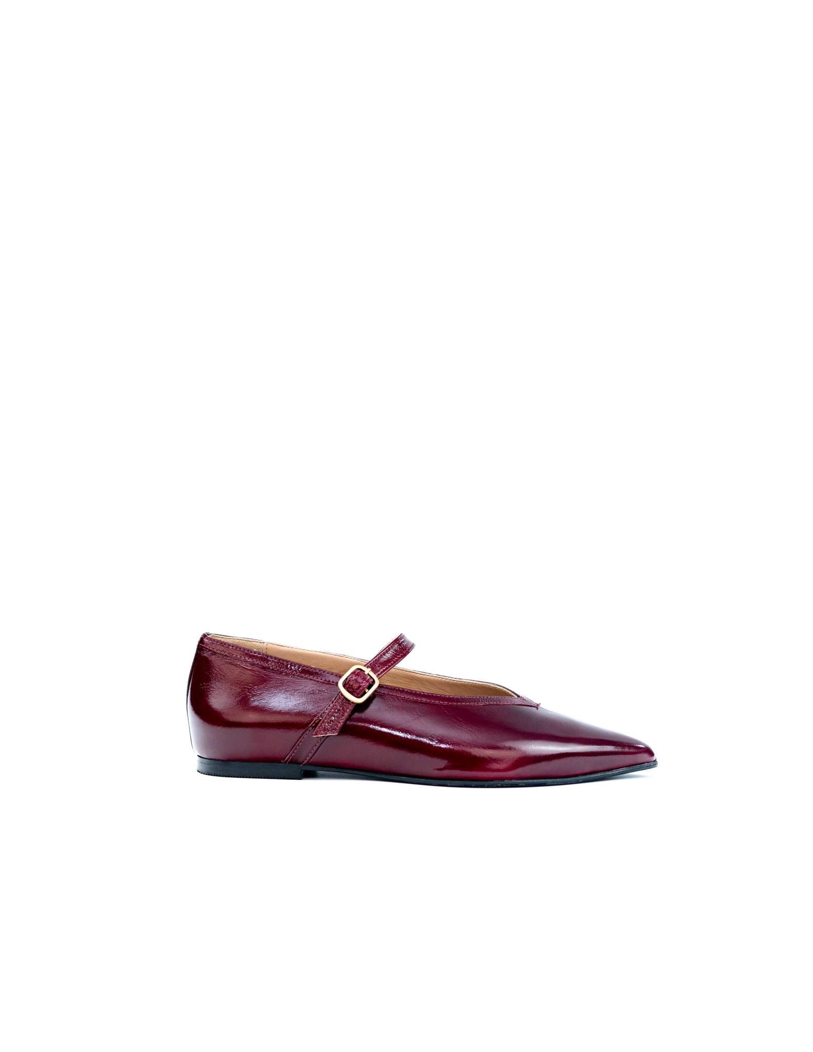 Imagem 0 de Sapato Raso em Verniz com Fivela - Bordeaux