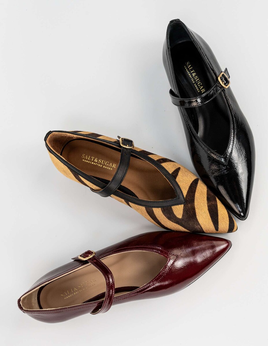 Sapatos Rasos em Pelo com Fivela - Zebra Estampado-4