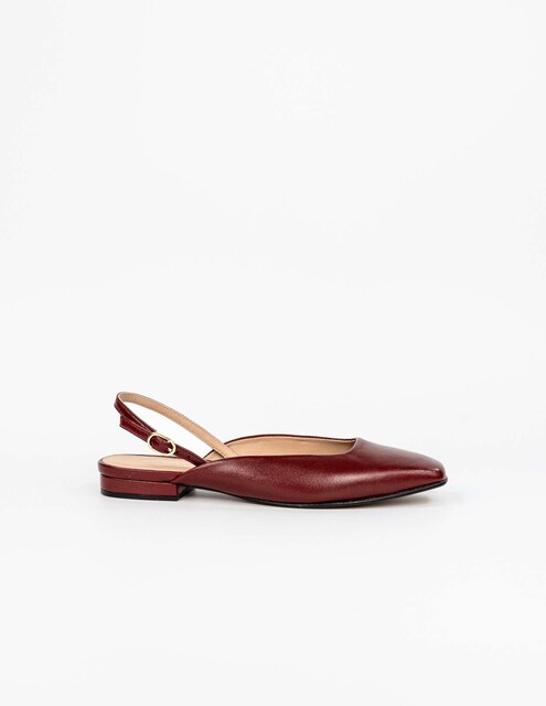 Imagem 0 de Sapatos Rasos em Pele - Bordeaux