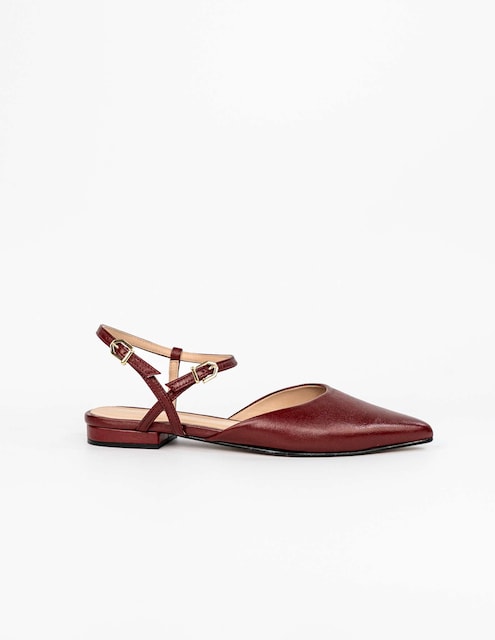 Imagem 0 de Sapatos Rasos em Pele - Bordeaux