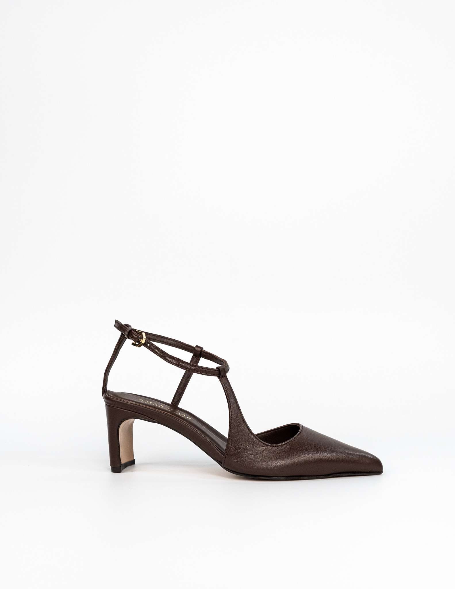 Imagem 0 de Sapatos de Salto Alto em Pele - Castanho