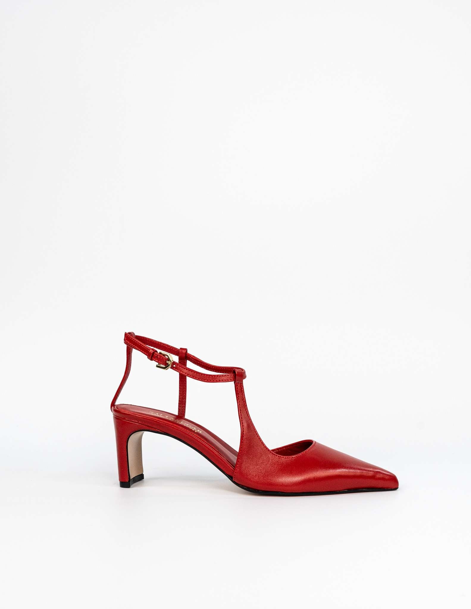 Imagem 0 de Sapatos de Salto Alto em Pele - Vermelho