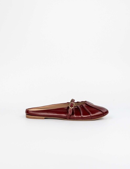 Imagem 0 de Sapatos Rasos em Pele - Bordeaux