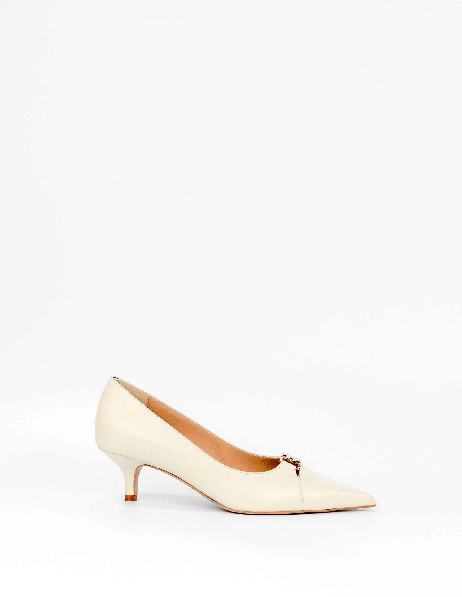 Imagem 0 de Sapatos de Salto Alto em Pele - Bege