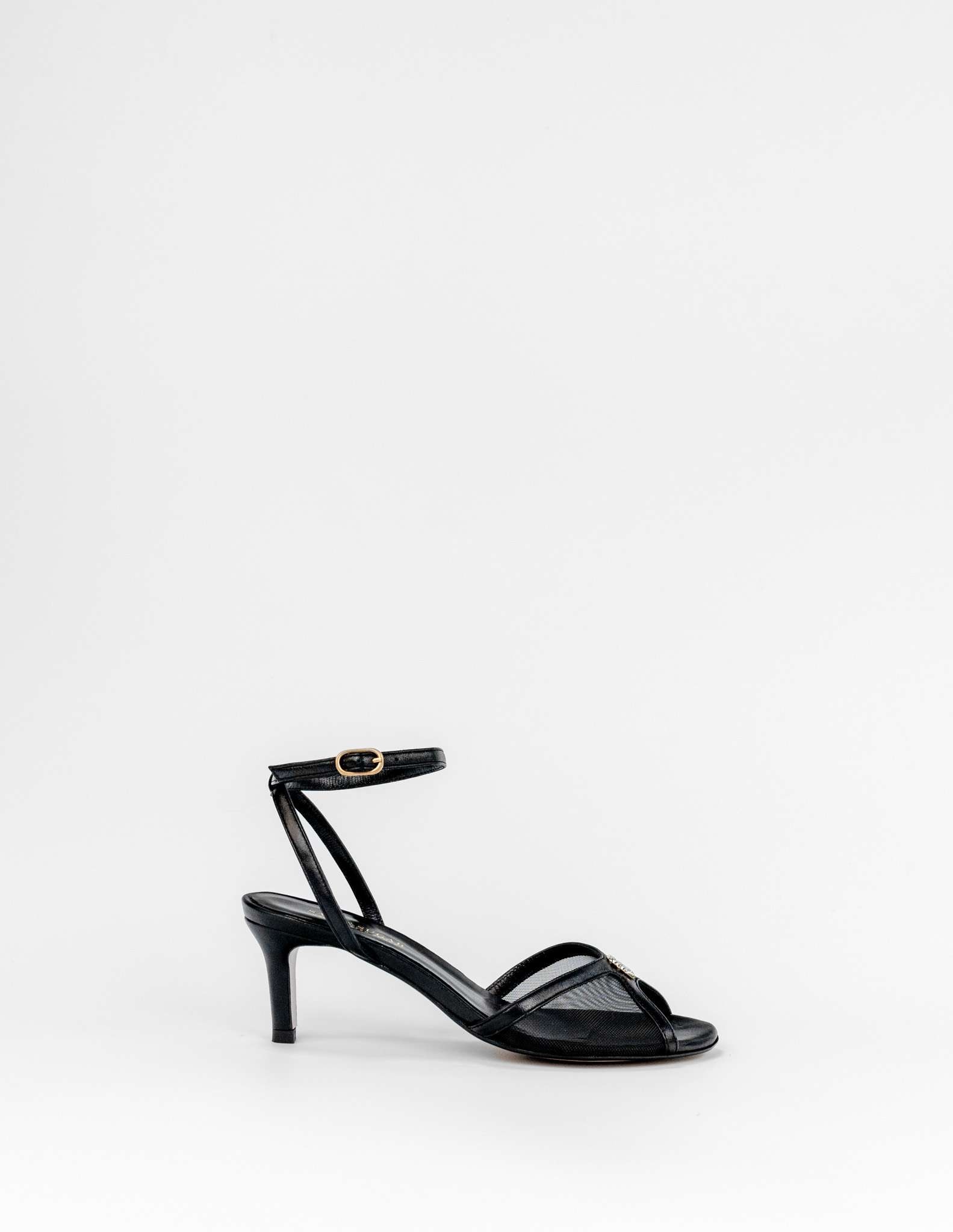 Imagem 0 de Sandálias com Salto em Pele - Preto