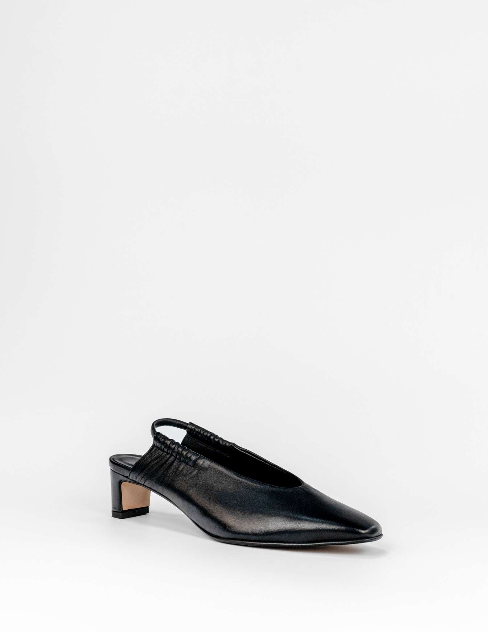Sapatos de Salto Alto em Pele - Preto Preto-2
