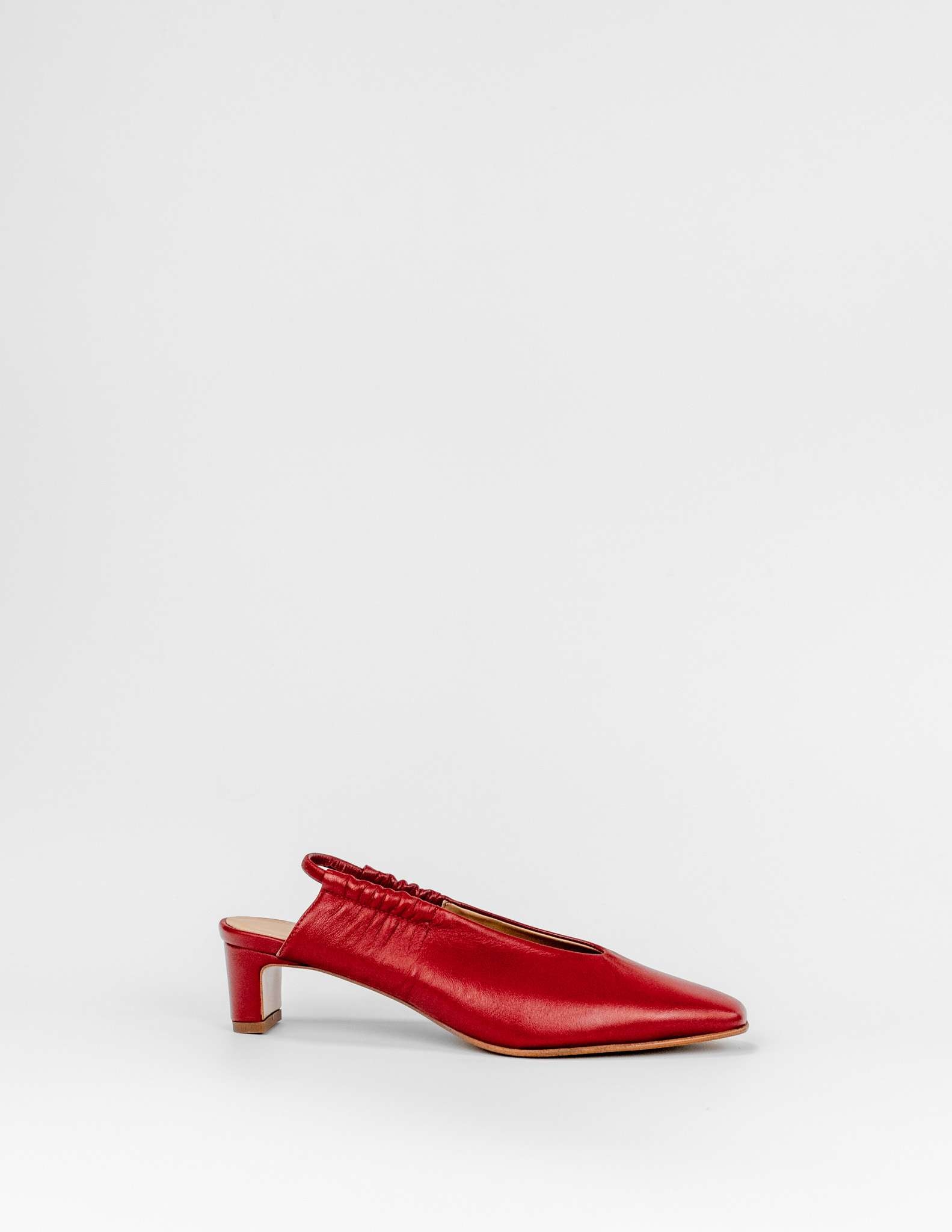 Imagem 0 de Sapatos de Salto Alto em Pele - Vermelho