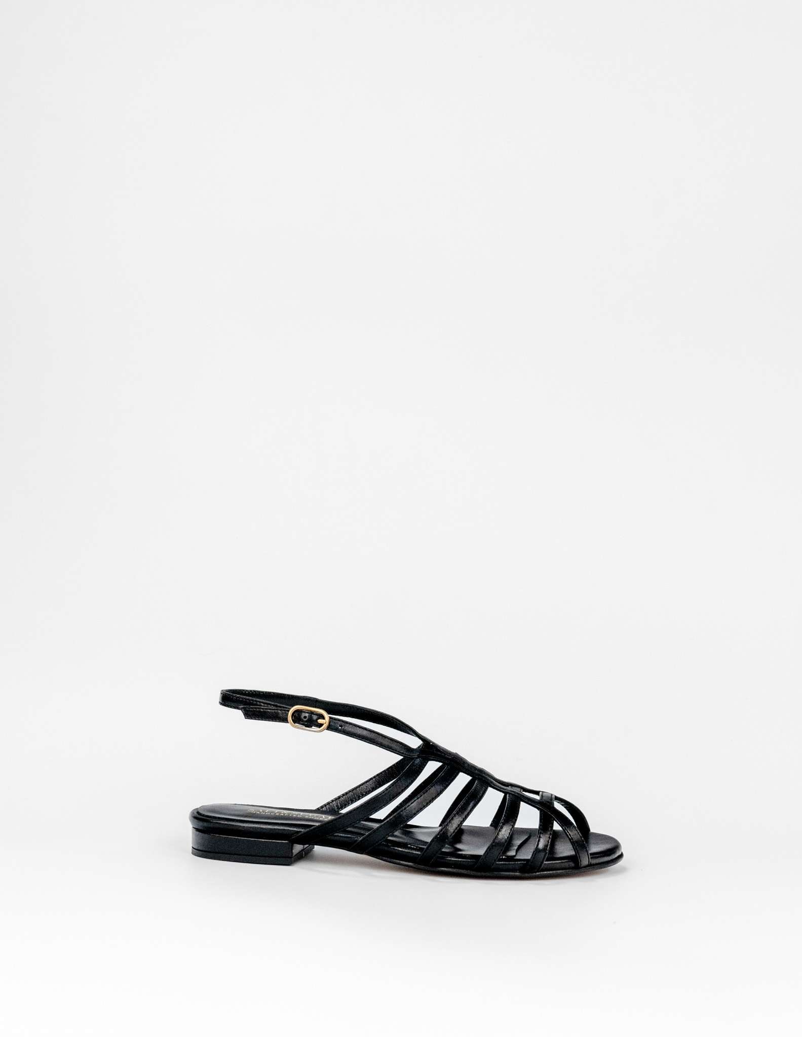 Imagem 0 de Sandálias Rasas em Pele - Preto