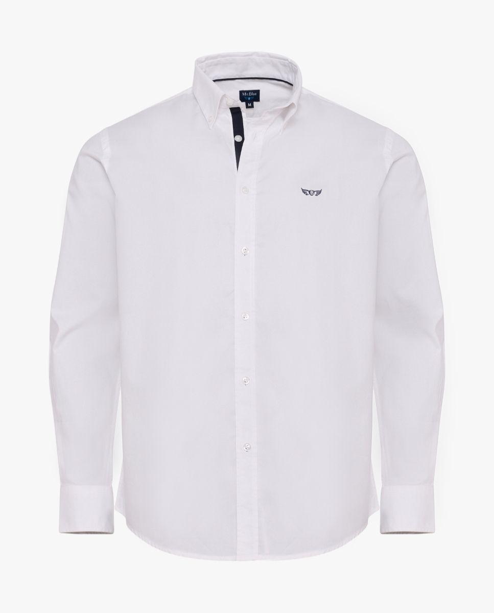 Imagem 0 de Camisa Lisa de Manga Comprida em Algodão 100%