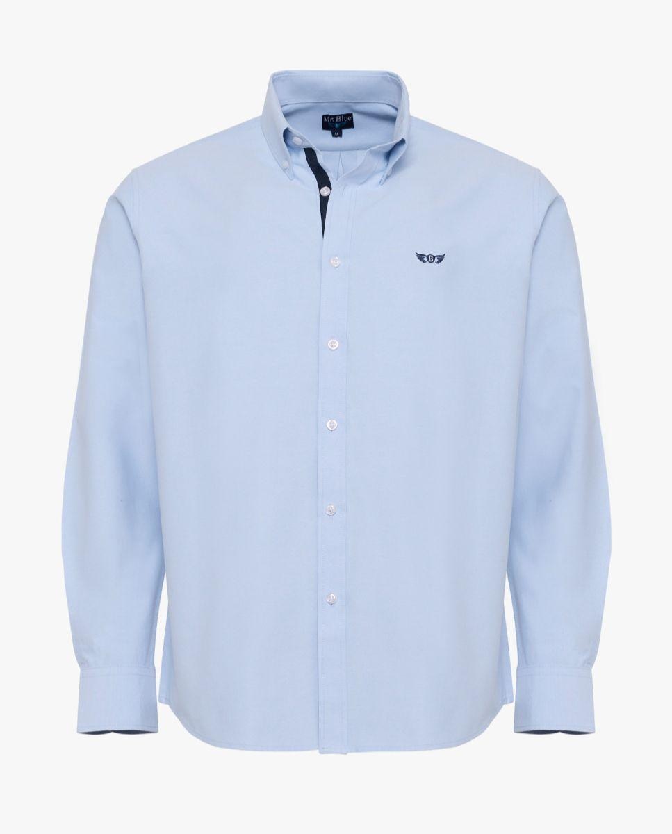 Imagem 0 de Camisa Lisa de Manga Comprida em Algodão 100%