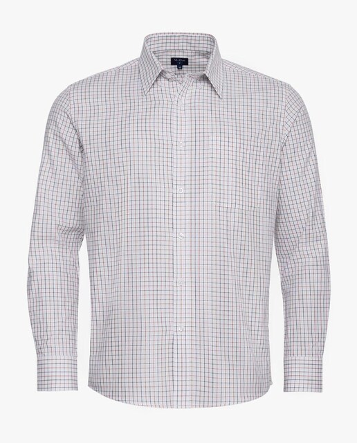 Imagem 0 de Camisa de Manga Comprida 100% Algodão aos Quadrados