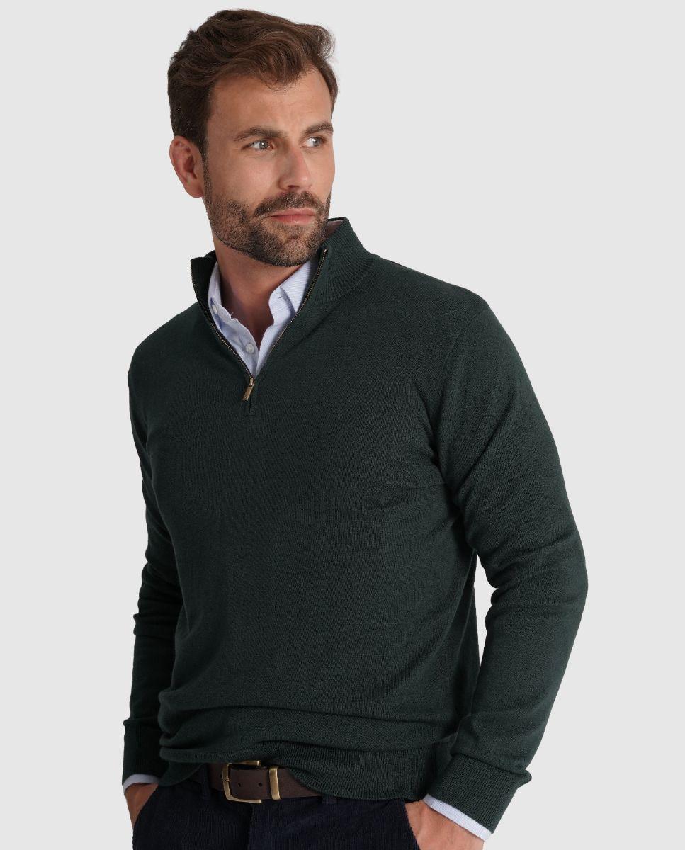 Imagem 0 de Camisola de Malha com Fecho Zip na Gola