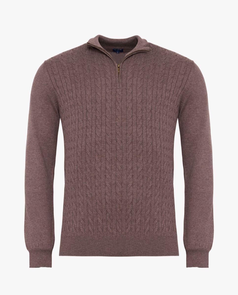 Imagem 0 de Camisola em Malha do Cabo de Manga Comprida com Fecho Zip na Gola