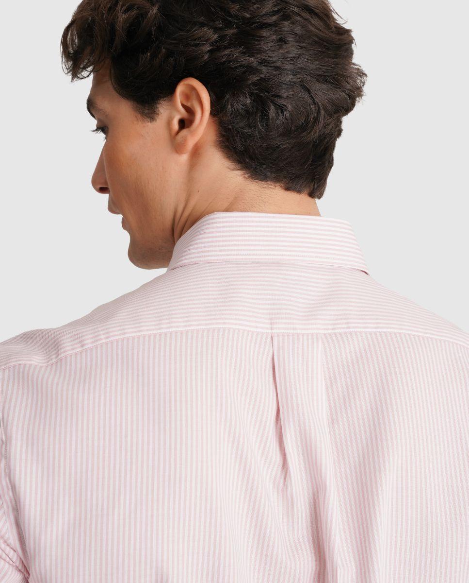 Camisa Às Riscas com Corte Regular Verde-2