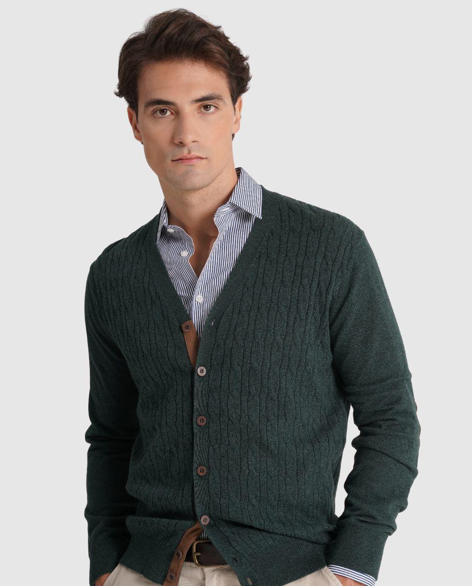 Imagem 0 de Cardigan em Malha de Manga Comprida com Fecho de Botões Frontal