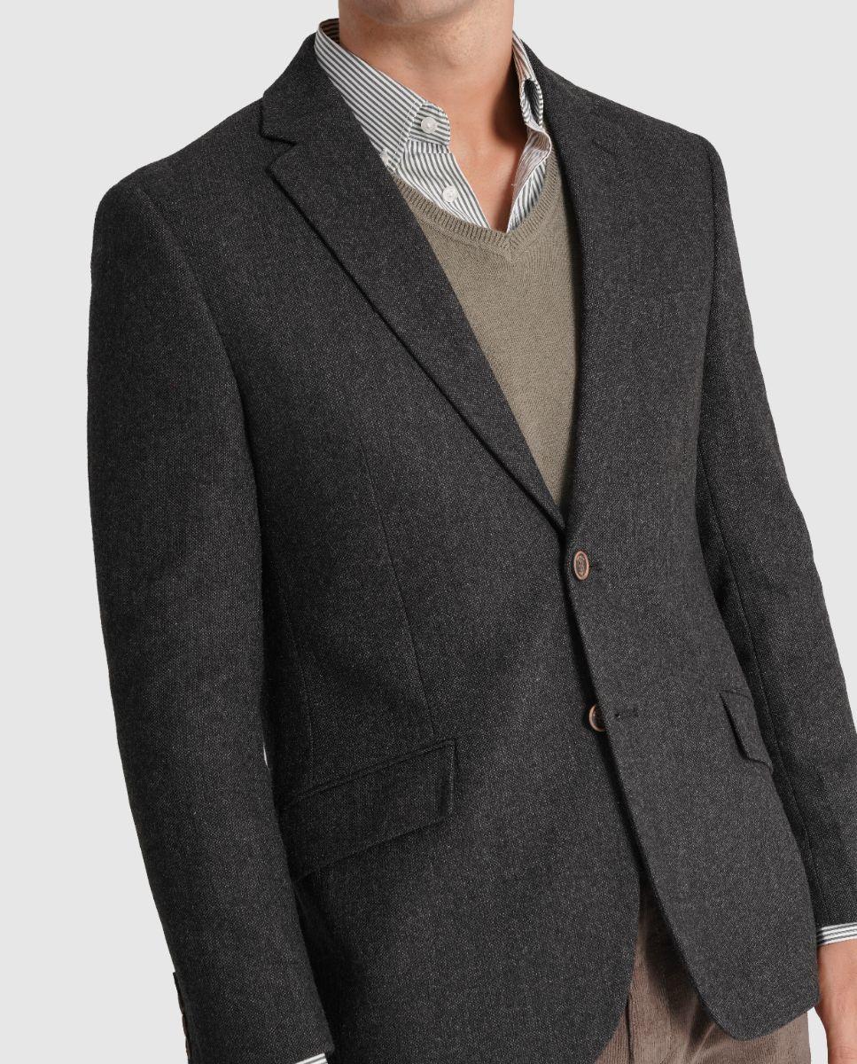 Imagem 0 de Blazer Regular com Bolsos Frontais e Fecho com Dois Botões