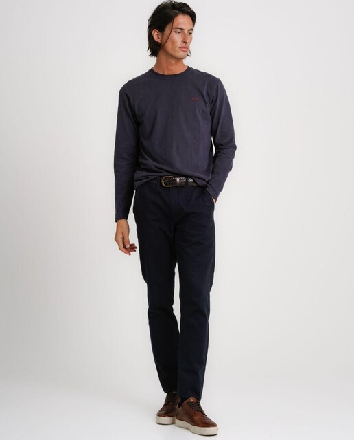 Imagem 0 de T-shirt de Manga Comprida e Gola Redonda