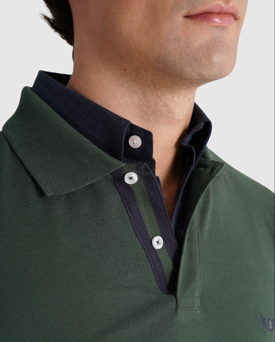 Imagem 0 de Polo de Manga Comprida com Logo Bordado