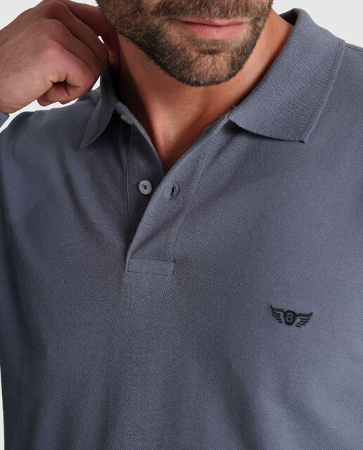 Imagem 0 de Polo de Manga Comprida com Logo Bordado