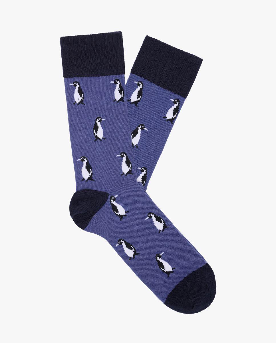 Imagem 0 de Meias com Micro Estampado e Detalhe Canelado