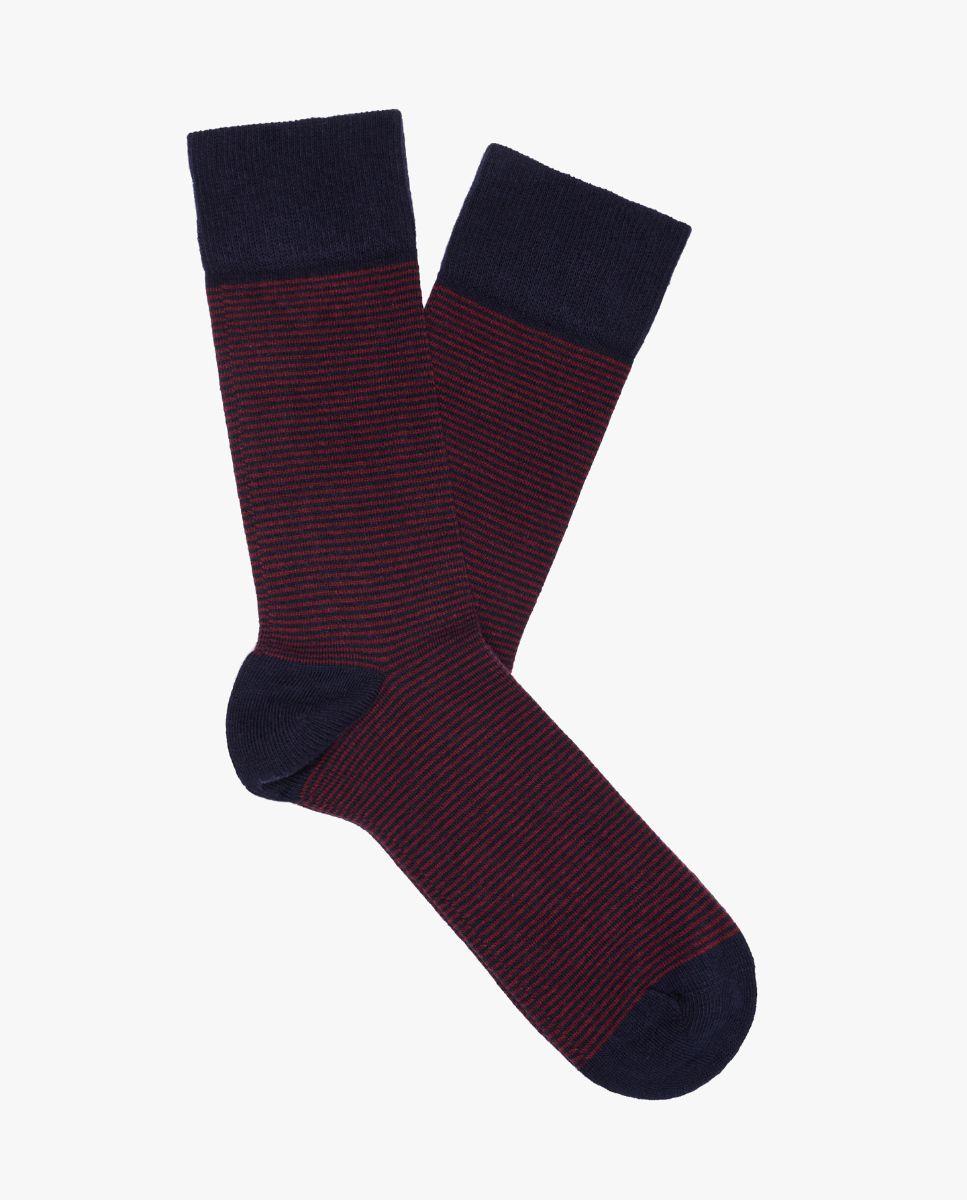 Imagem 0 de Meias às Riscas e com Detalhe Canelado