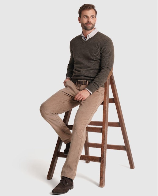 Imagem 0 de Camisola de Malha com Gola em V