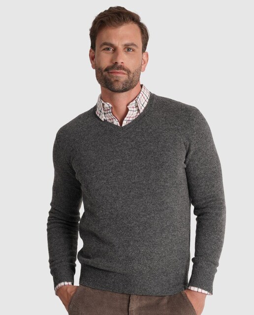 Imagem 0 de Camisola de Malha com Gola em V