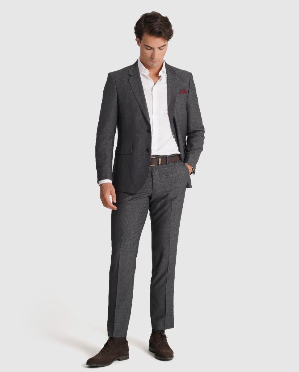 Imagem 0 de Fato de Corte Regular Liso em Cinzento