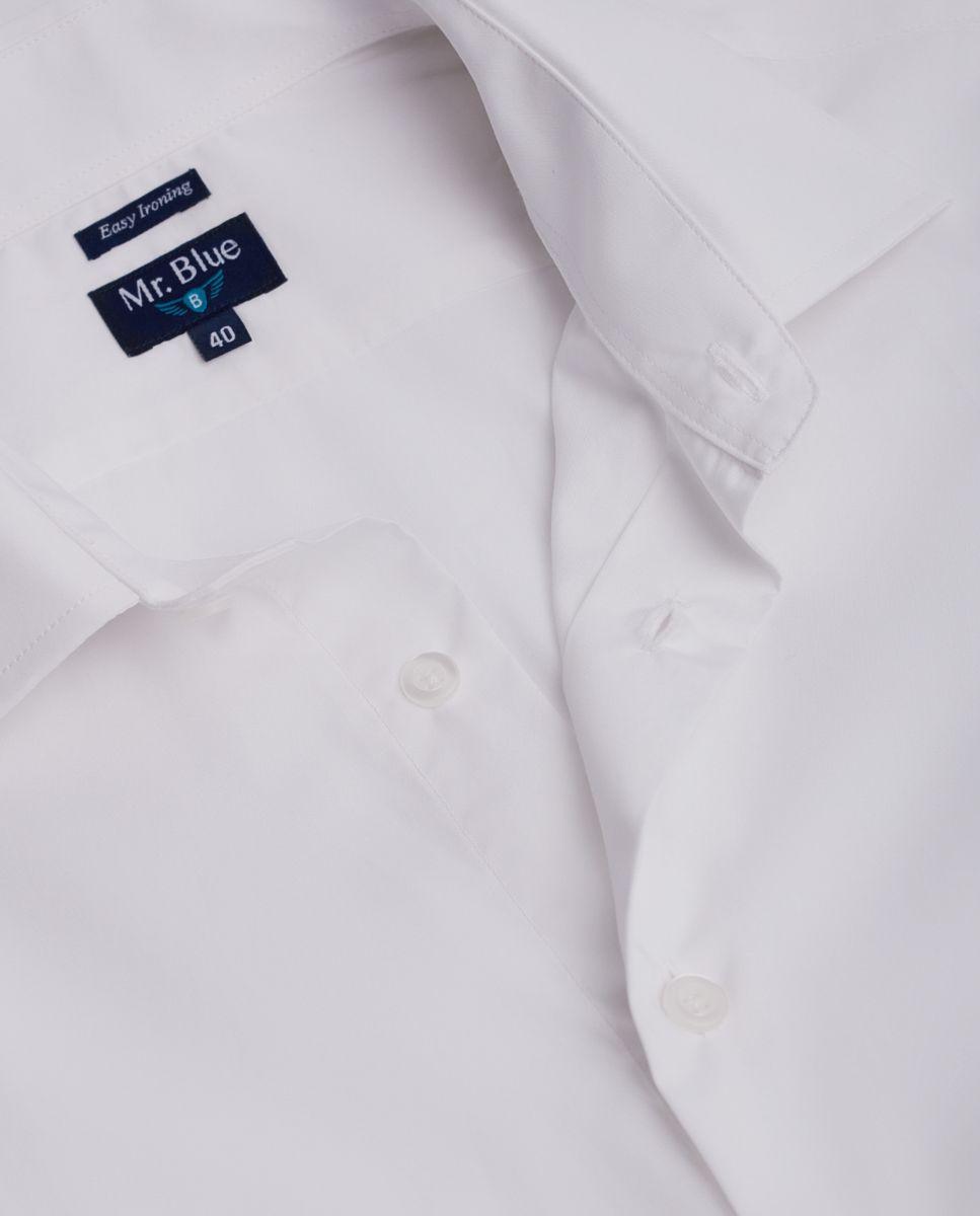Camisa de Manga Comprida com Corte Clássico Branco-2